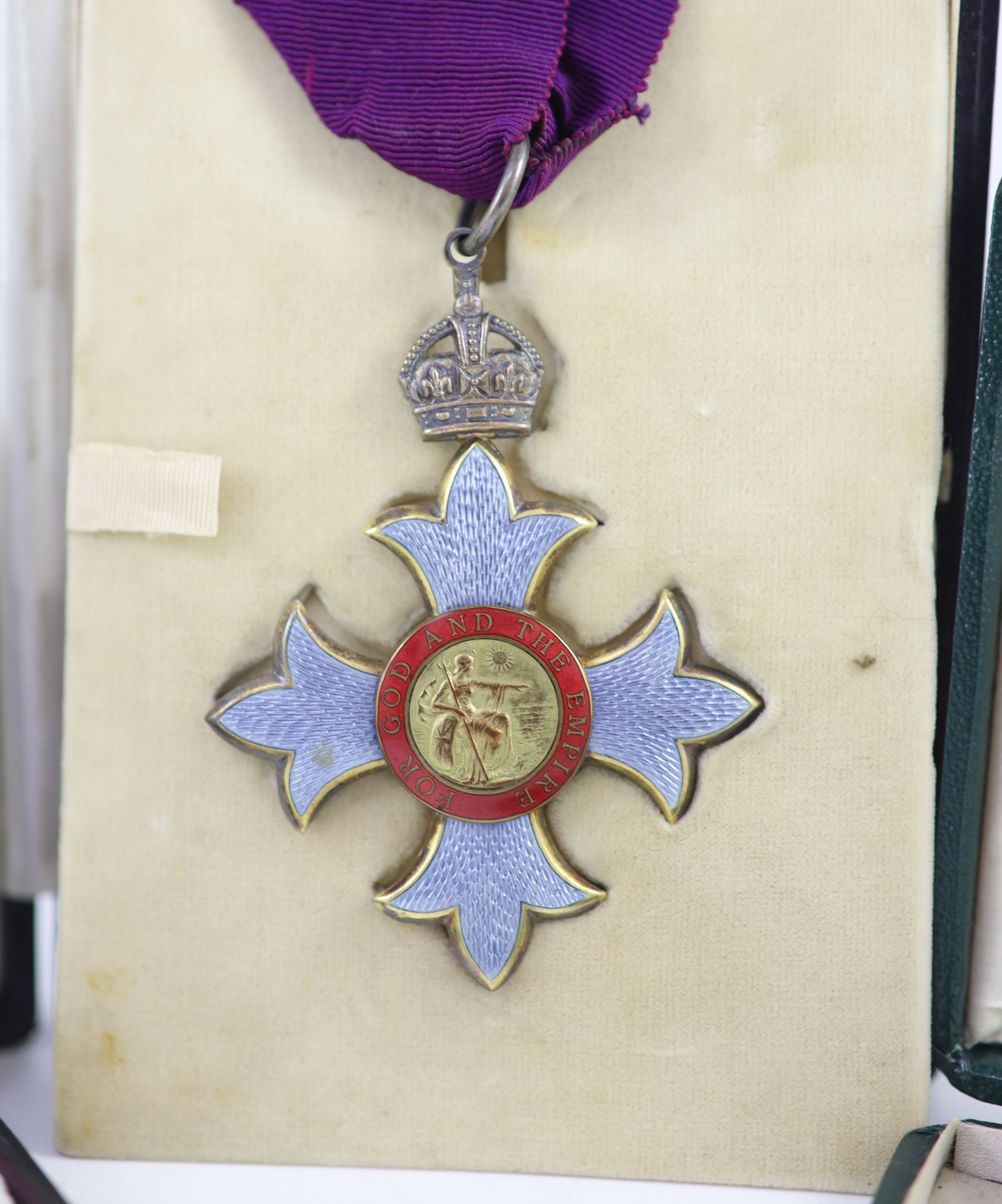A cased C.B.E., Order of St. Maurice and St. Lazarus of Italy and two miniatures to the Hon. Alfred Clive Lawrence (1878-1926)